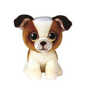 Талисман TY Dog Hugo, коричнево-белый, 15 см