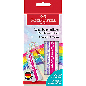 Glitera gēls Faber-castell 12ml, 2gab/iep, varavīksnes krāsas