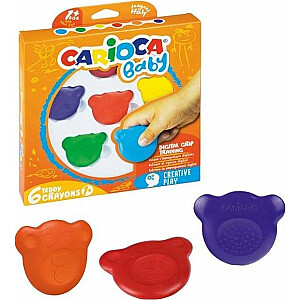 Carioca Baby Bears krītiņi, 6 CARIOCA krāsas
