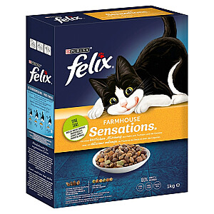 PURINA Felix Farmhouse Sensations Vistas - sausā kaķu barība - 1kg