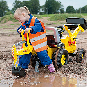 Педальный трактор с двумя ковшами rollyJunior JCB (3-8 лет) 812004