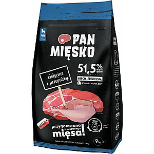 Пан Mięsko Food телятина с перепелкой хрустящая L для щенков 20кг