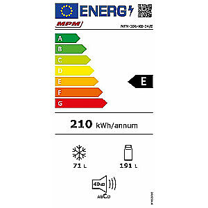 Ledusskapis ar apakšējo saldētavu MPM-286-KB-34/E balts