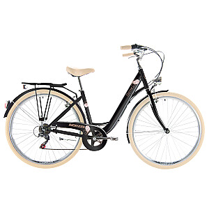 Городской велосипед Kenzel Signora Royal с корзиной (28"/6 скоростей) черный