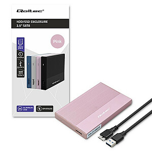 Жилье | 2,5-дюймовый SSD-отсек для жесткого диска | САТА | USB 3.0 | Супер скорость 5 Гбит/с | 2 ТБ | Розовый