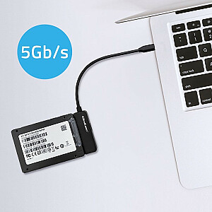 SATA adapteris | 2,5 collu cietvielu cietā diska adapteris | USB-C | Super ātrums 5 Gbps | 2 TB