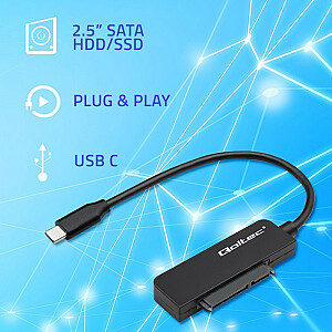 SATA adapteris | 2,5 collu cietvielu cietā diska adapteris | USB-C | Super ātrums 5 Gbps | 2 TB