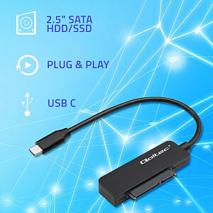 SATA-адаптер | Адаптер твердотельного жесткого диска 2,5 дюйма | USB-C | Суперскорость 5 Гбит/с | 2 ТБ