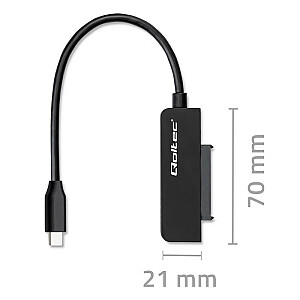 SATA adapteris | 2,5 collu cietvielu cietā diska adapteris | USB-C | Super ātrums 5 Gbps | 2 TB