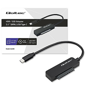 SATA adapteris | 2,5 collu cietvielu cietā diska adapteris | USB-C | Super ātrums 5 Gbps | 2 TB