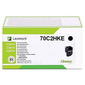 Тонер-картридж Lexmark 702HK 1 шт. Оригинальный Черный