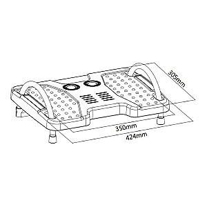 Ergo Office ER-412 ergonomisks regulējams kāju balsts