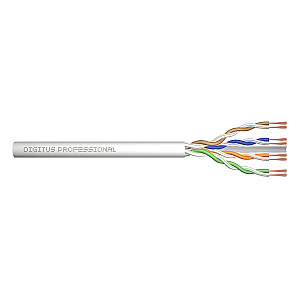 Daudzdzīslu kabelis DIGITUS cat.6, U/UTP, AWG 26/7, LSOH, 100m, pelēks