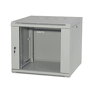 Шкаф сетевой настенный 19" 12U, SOHO PRO 595 x 540 x 400 мм, стекло дверцы, серый, в разложенном виде, 60 кг