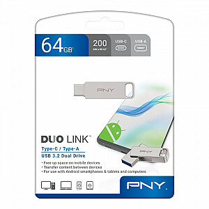 Zibatmiņas disks 64 GB USB 3.2 Duo-Link P-FDI64GDULINKTYC-GE