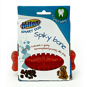 HILTON Dog Spiky Ball mix krāsa Bone ar tapas 12 cm suņiem