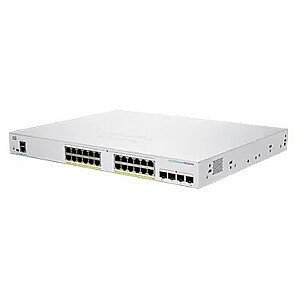 Cisco CBS250-24FP-4X-EU tīkla slēdzis pārvaldīts Gigabit Ethernet L2/L3 (10/100/1000), sudrabs
