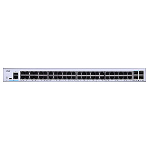 Cisco CBS350-48T-4G-EU tīkla slēdzis pārvaldīts Gigabit Ethernet L2/L3 (10/100/1000), sudrabs