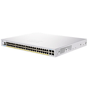 Сетевой коммутатор Cisco CBS350-48P-4G-EU Управляемый Gigabit Ethernet L2/L3 (10/100/1000), серебристый