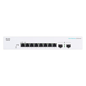Cisco CBS220-8T-E-2G pārvaldīts Gigabit Ethernet Layer 2 (10/100/1000), 1U, balts