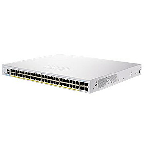 Сетевой коммутатор Cisco CBS350-48FP-4X-EU Управляемый Gigabit Ethernet L2/L3 (10/100/1000), серебристый