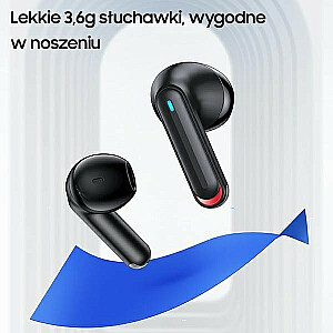 TWS 5.2 NX10 sērijas Bluetooth austiņas ar diviem mikrofoniem, melnas