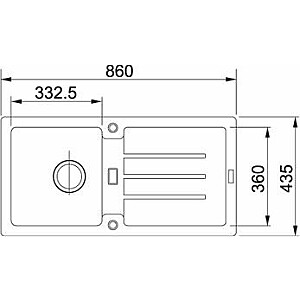 STG 614 с клапаном 3½", двусторонний, Fragranit+, 86 x 43,5 см, Сахара