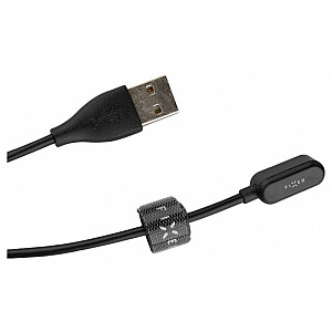 Fiksēts USB lādētājs Huawei/Honor Band 6, melns