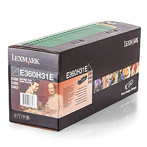 Lexmark E360H31E tonera kasetne 1 gab. Oriģināls melns