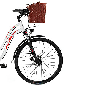 Pilsētas velosipēds Bisan 28 CTX6300 Balts/sarkans (Rata izmērs: 28" Rāmja izmērs: S)