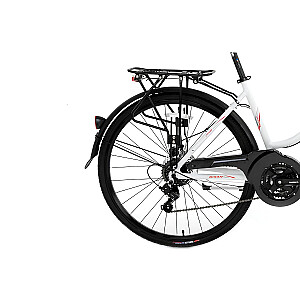 Pilsētas velosipēds Bisan 28 CTX6300 Balts/sarkans (Rata izmērs: 28" Rāmja izmērs: S)