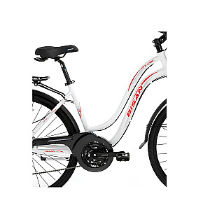 Pilsētas velosipēds Bisan 28 CTX6300 Balts/sarkans (Rata izmērs: 28" Rāmja izmērs: S)