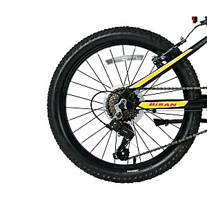 Bērnu velosipēds Bisan 20 KDX2600 (PR10010392) melns/dzeltens/rozā (Rata izmērs: 20)
