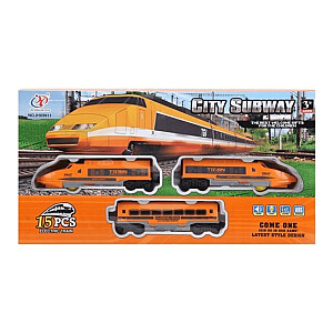 Dzelzceļ&scaron; ar vilcienu un vagoniem (ap 16 cm), platums 70 cm, ar skaņu un gaismu HWA1264103