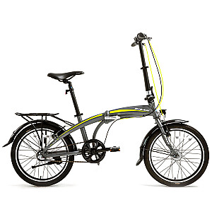 Saliekamais velosipēds Bisan 20 FX3500 NX3  pelēks/dzeltens (Rata izmērs: 20")