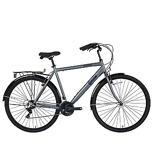 Pilsētas velosipēds Bisan 28 Hardy Pelēks/melns (Rata izmērs: 28" Rāmja izmērs: M)