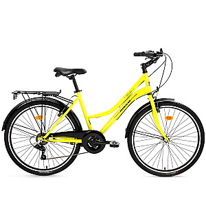 Pilsētas velosipēds Bisan 28 Smile Dzeltens/melns (Rata izmērs: 28 Rāmja izmērs: S)