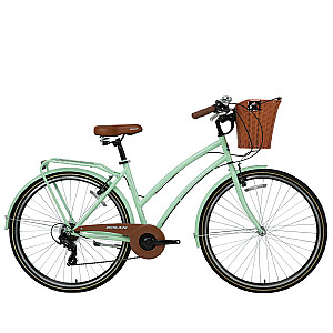 Pilsētas velosipēds Bisan 28 Serenity S zaļš/melns (Rata izmērs: 28 Rāmja izmērs: M)