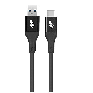 Кабель USB 3.0 — USB C 2 м ПРЕМИУМ 3 А, черный ТПЭ