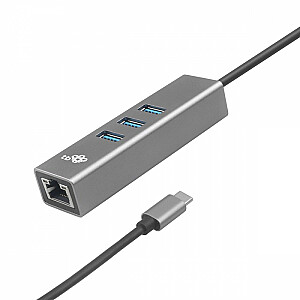 Переходник USB C - RJ45 + 3xUSB A - 1000 Мбит/с