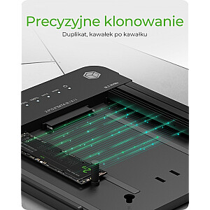 IB-2915MSCL-C31 M.2 dokstacija/klonēšanas stacija M.2 0NVMe un SATA 2.5/3.5 SSD/HDD