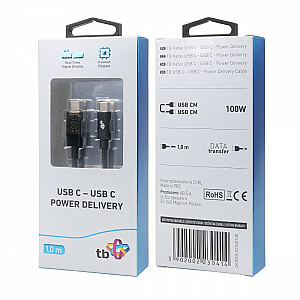 Кабель USB C – USB C длиной 1 м с индикатором заряда (100 Вт)