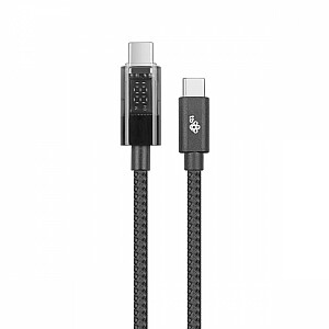 USB C–USB C kabelis 1 m garš ar uzlādes indikatoru (100 W)