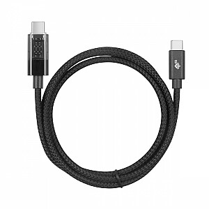 USB C–USB C kabelis 1 m garš ar uzlādes indikatoru (100 W)
