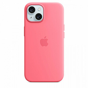 Силиконовый чехол MagSafe для iPhone 15 - розовый