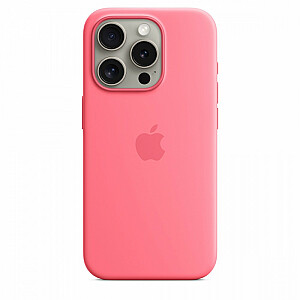 Силиконовый чехол MagSafe для iPhone 15 Pro - розовый