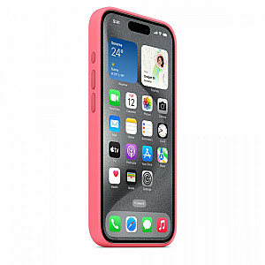 MagSafe silikona maciņš iPhone 15 Pro - rozā
