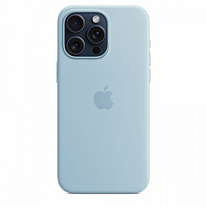 Silikona futrālis ar MagSafe tālrunim iPhone 15 Pro Max — zils