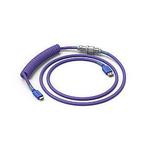 Lielisks miglāja tinuma kabelis, USB-C uz USB-A, 1,37 m — violets