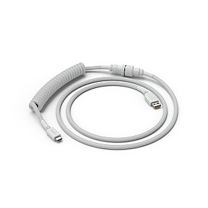 Glorious Ghost White tinuma kabelis, USB-C uz USB-A, 1,37 m — balts